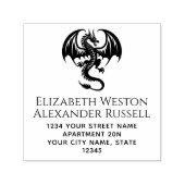 神秘的なドラゴンシルエット#8S名差出人住所 セルフインキングスタンプ (デザイン)