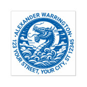 神秘的なドラゴンシルエット#9名差出人住所 セルフインキングスタンプ (デザイン)