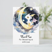 神秘的なドラゴンベビーシャワー サンキューカード (スタンド正面)