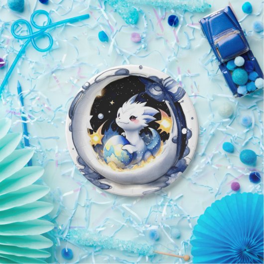 神秘的なドラゴンベビーシャワー ペーパープレート (パーティー)