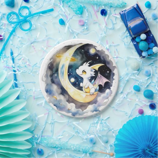 神秘的なドラゴンベビーシャワー ペーパープレート (パーティー)