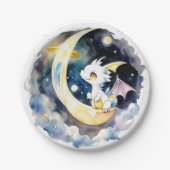 神秘的なドラゴンベビーシャワー ペーパープレート (正面)