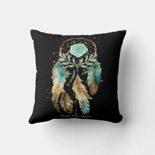 神秘的なドリームキャッチャースピリチュアル形而上学的ヨガ クッション (裏面)