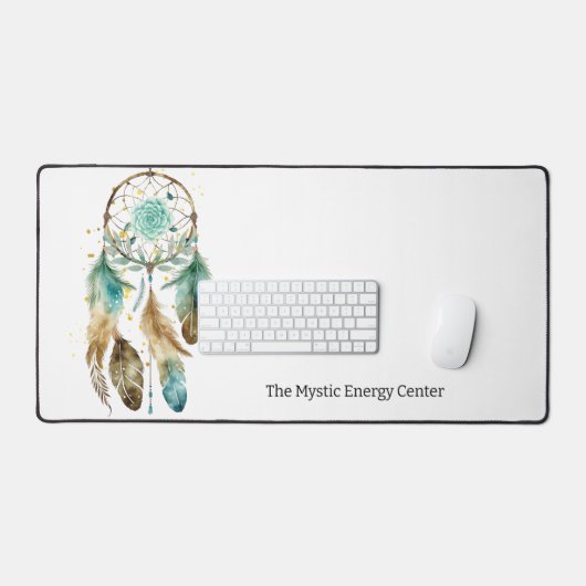 神秘的なドリームキャッチャースピリチュアル形而上学的ヨガ デスクマット (キーボード&マウス)