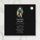 神秘的なドリームキャッチャースピリチュアル形而上学的ヨガ フェイバータグ (裏面)