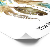 神秘的なドリームキャッチャースピリチュアル形而上学的ヨガ フォトプリント (角)