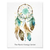 神秘的なドリームキャッチャースピリチュアル形而上学的ヨガ フォトプリント (正面)