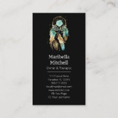 神秘的なドリームキャッチャースピリチュアル形而上学的ヨガ 名刺 (裏面)