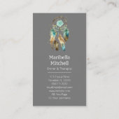 神秘的なドリームキャッチャースピリチュアル形而上学的ヨガ 名刺 (裏面)