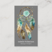 神秘的なドリームキャッチャースピリチュアル形而上学的ヨガ 名刺 (正面)