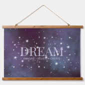 神秘的なドリームダスティスバイオレット 吊り下げ型タペストリー (正面)