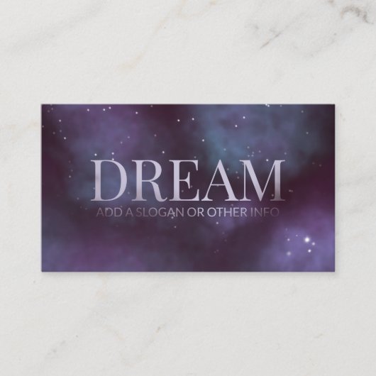神秘的なドリームダスティスバイオレット 名刺 (正面)