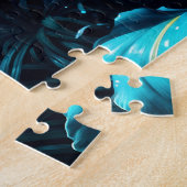 神秘的なネオンリリー植物性自然植物 ジグソーパズル (側面)