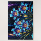 神秘的なネオンリリー植物性自然植物 ジグソーパズル (縦)