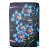 神秘的なネオンリリー植物性自然植物 バスマット (正面縦)