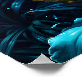 神秘的なネオンリリー植物性自然植物 ポスター (角)