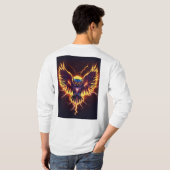 神秘的なノクターン：フクロウ魔法のティー Tシャツ (裏面フル)