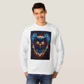 神秘的なノクターン：フクロウ魔法のティー Tシャツ (正面フル)