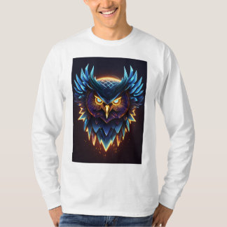 神秘的なノクターン：フクロウ魔法のティー Tシャツ