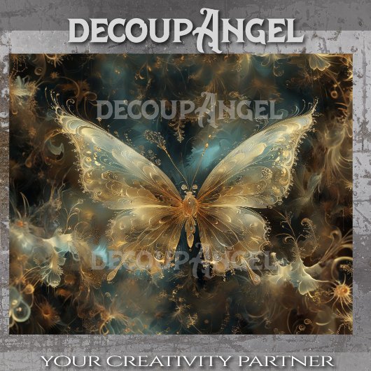 神秘的なノクターン – 魅惑された蝶の切り離 薄葉紙