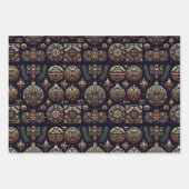 神秘的なノワール芸術的：暗い色調のクリスマス紙 ラッピングペーパーシート (正面3)