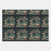 神秘的なノワール芸術的：暗い色調のクリスマス紙 ラッピングペーパーシート (正面)