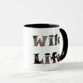 神秘的なハウリングウルフシルエット2トーンマグカップ マグカップ (正面右)