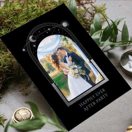 神秘的なハッピーエバーアフター結婚式の披露宴 招待状