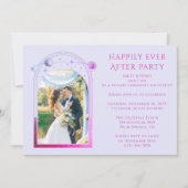 神秘的なハッピーエンドのウェディングレセプション 招待状 (正面)