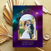 神秘的なハッピーエンドのウェディングレセプション 招待状