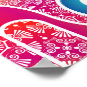 神秘的なハムザ華美:シームレスデザイン。 ポスター (角)