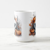 神秘的なハロウィーンゴシックスカルアート神秘的 コーヒーマグカップ (中央)