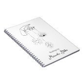 神秘的なハンドシテリアマジックブラック&ホワイト ノートブック (右側)