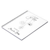 神秘的なハンドシテリアマジックブラック&ホワイト ノートブック (左側)