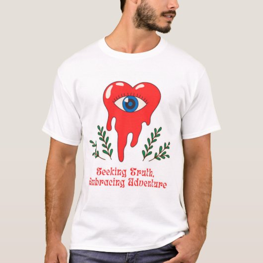 神秘的なハート・アイTシャツ Tシャツ (正面)