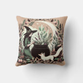 神秘的なハーバリスト：魔術とヒーリンの芸術 クッション (裏面)