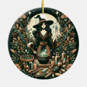 神秘的なハーバリスト:魔術とヒーリンの芸術 セラミックオーナメント (裏面)