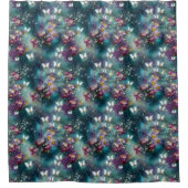 神秘的なバタフライシリーズデザイン11 シャワーカーテン (正面)