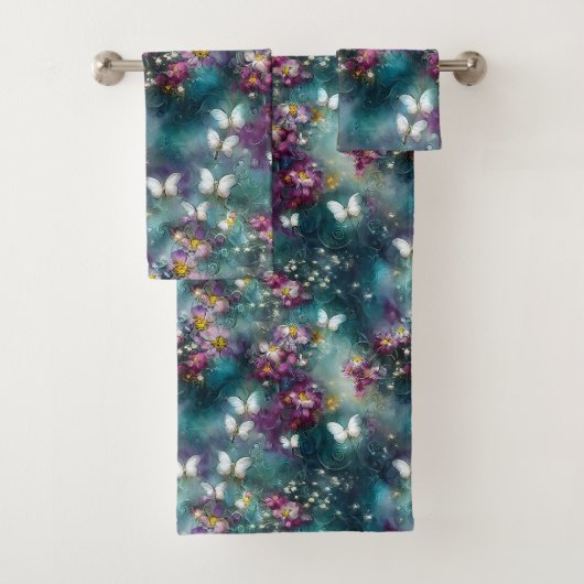 神秘的なバタフライシリーズデザイン11 バスタオルセット (インサイチュ)