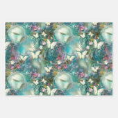 神秘的なバタフライシリーズデザイン11 ラッピングペーパーシート (正面3)