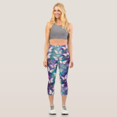 神秘的なバタフライシリーズデザイン1 カプリレギンス (正面)