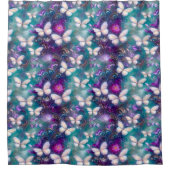 神秘的なバタフライシリーズデザイン1 シャワーカーテン (正面)