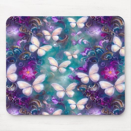 神秘的なバタフライシリーズデザイン1 マウスパッド (正面)