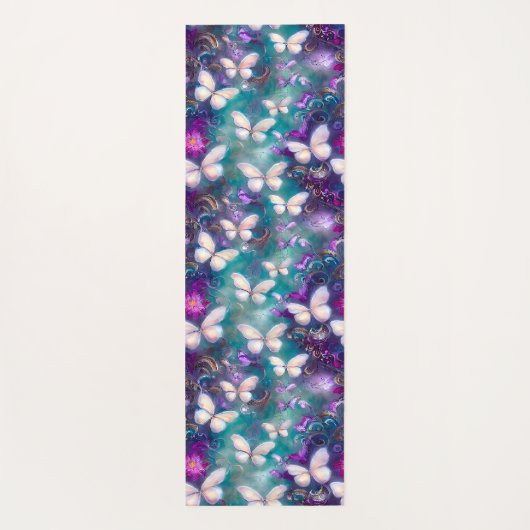 神秘的なバタフライシリーズデザイン1 ヨガマット (裏面)