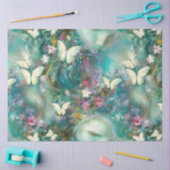 神秘的なバタフライシリーズデザイン2 薄葉紙 (クラフト)