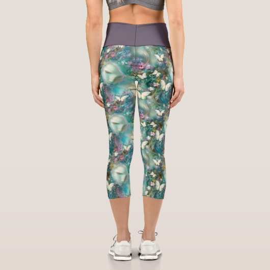 神秘的なバタフライシリーズデザイン3 カプリレギンス (裏面)