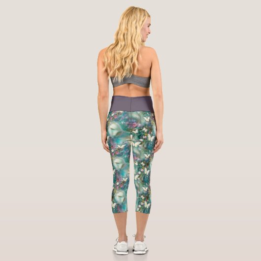 神秘的なバタフライシリーズデザイン3 カプリレギンス (裏面)