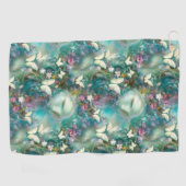 神秘的なバタフライシリーズデザイン3 ゴルフタオル (横)