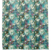 神秘的なバタフライシリーズデザイン3 シャワーカーテン (正面)