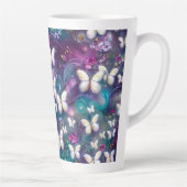 神秘的なバタフライシリーズデザイン5 カフェラテマグ (右)